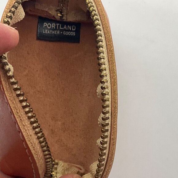 Portland Leather Goods Taco Brown Leather Keychain Coin Pouch Bag Charm - Picture 7 of 9